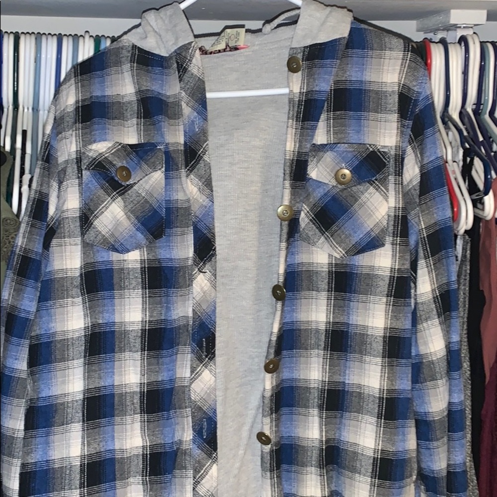 Flannel hoodie